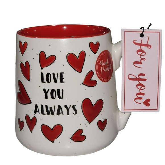 Sheffield Home Red Hearts Ceramic Coffee Mug‎  Love You Always 16oz - Picture 2 of 16